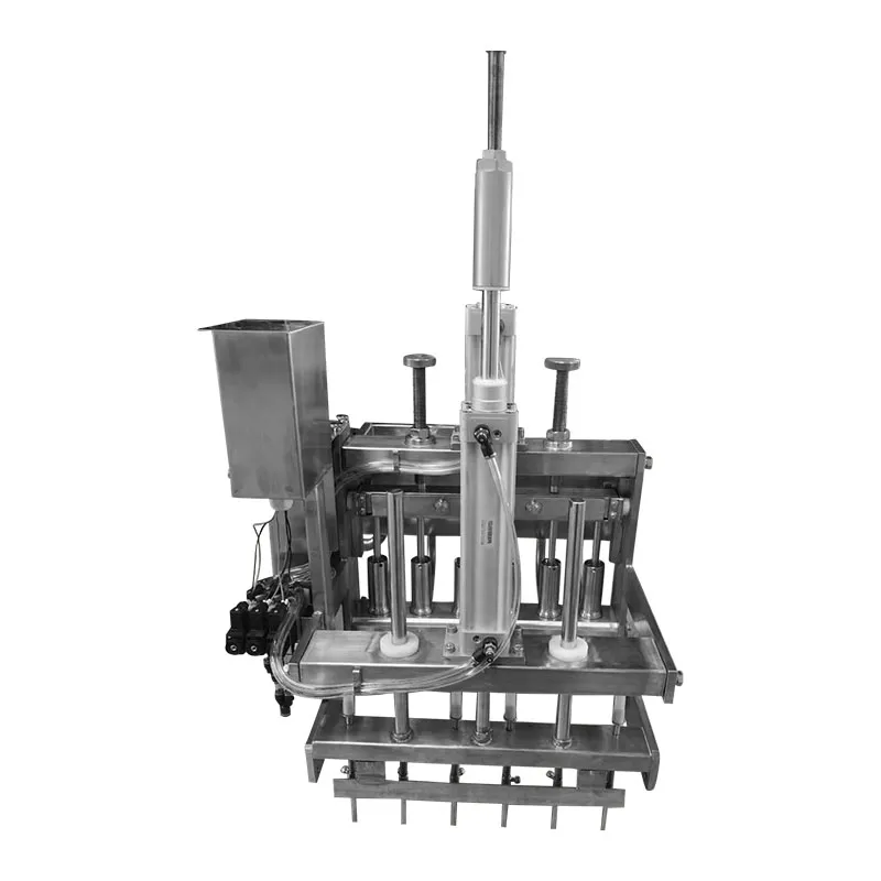 6-рядная пневматическая тележка для начинки для плоской линии